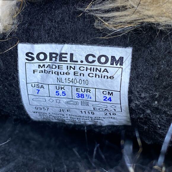 Sorel Women’s Joan Of Arctic Black Suede Winter Boot Size US 7 - Picture 11 of 11